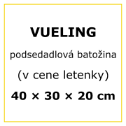 Batoh do lietadla Vueling – podsedadlová batožina (v cene letenky) 40 × 30 × 20 cm 